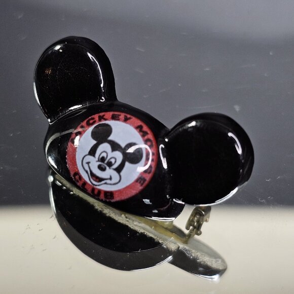 1950s Disney Mickey Mouse Club Ears Hat Pin Rare Must Have! USA RN Koch Inc VTG - Picture 3 of 6
